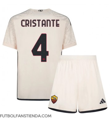 AS Roma Bryan Cristante #4 Segunda Equipación Niños 2023-24 Manga Corta (+ Pantalones cortos)